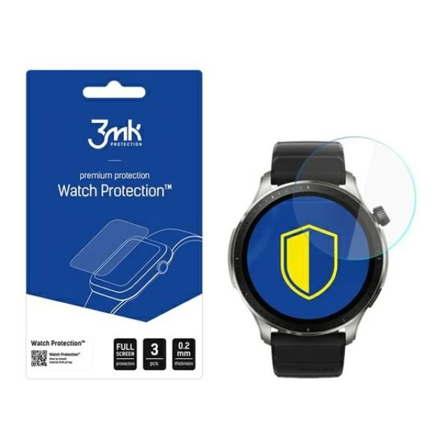 Защитное стекло 3mk FlexibleGlass (3 PCS) для Amazfit GTR 4 46mm Watch (5903108492300)