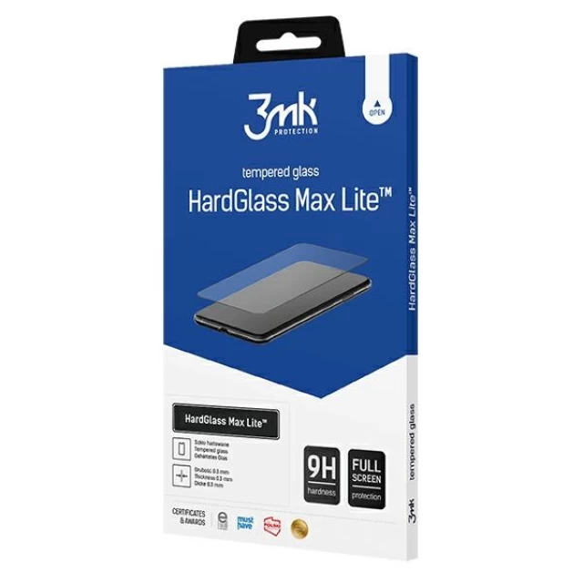 Защитное стекло 3mk HardGlass Max Lite для Xiaomi Poco M5s Black (5903108492669)