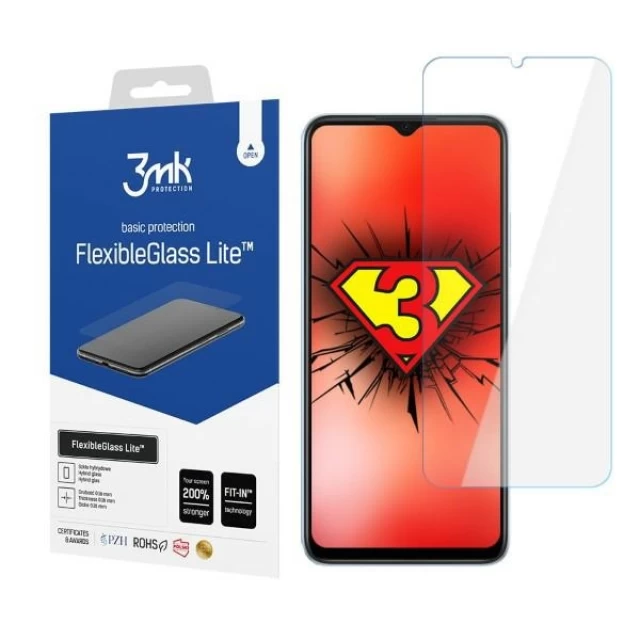 Защитное стекло 3mk FlexibleGlass Lite для Realme C33 (5903108493307)