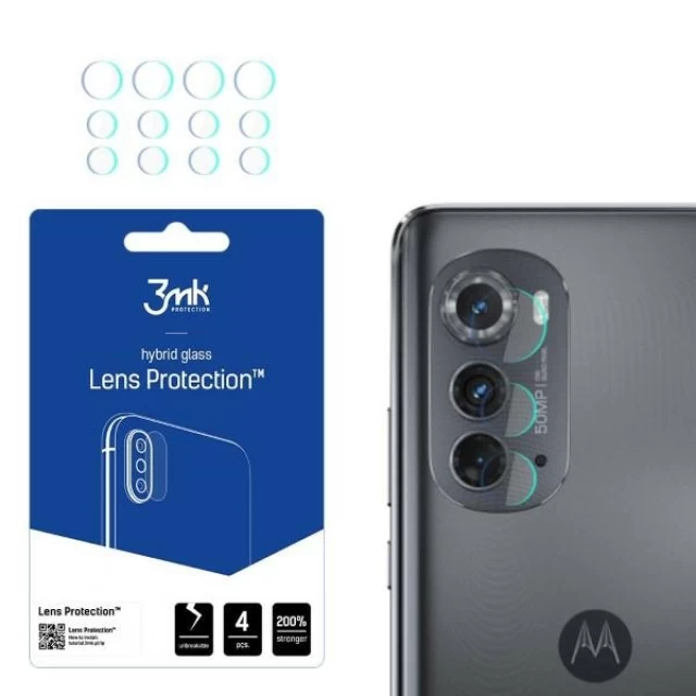 Защитное стекло для камеры 3mk Lens Protect (4 PCS) для Motorola Edge (2022) (5903108493512)