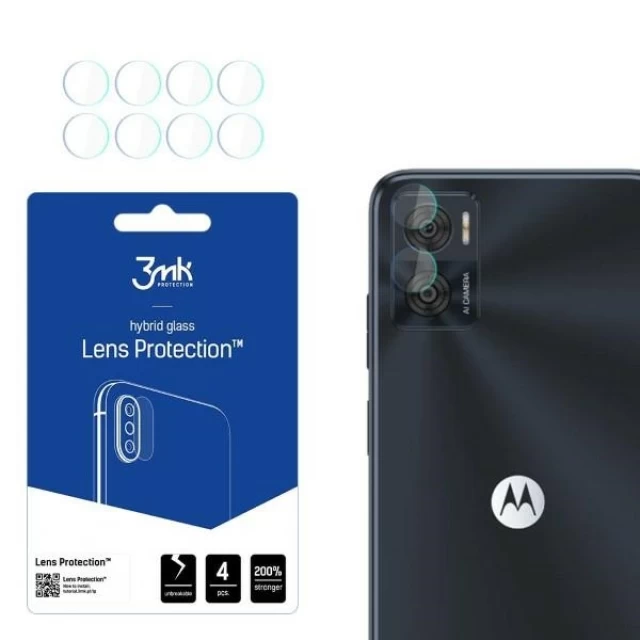 Захисне скло для камери 3mk Lens Protect (4 PCS) для Motorola Moto E22 (5903108495127)