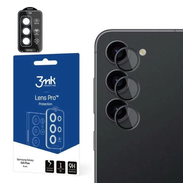 Захисне скло для камери 3mk Lens Protection Pro (1 PCS) для Samsung Galaxy S23 Plus Black (5903108498425)
