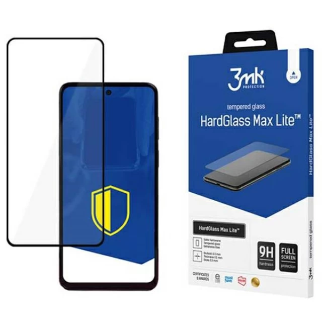 Защитное стекло 3mk HardGlass Max Lite для Motorola Moto G53 Black (5903108501743)