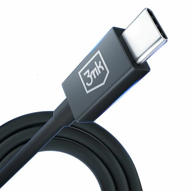 Кабель 3mk Hyper ThunderBolt USB-C to USB-C 240W 5A 1m Black (5903108515139)