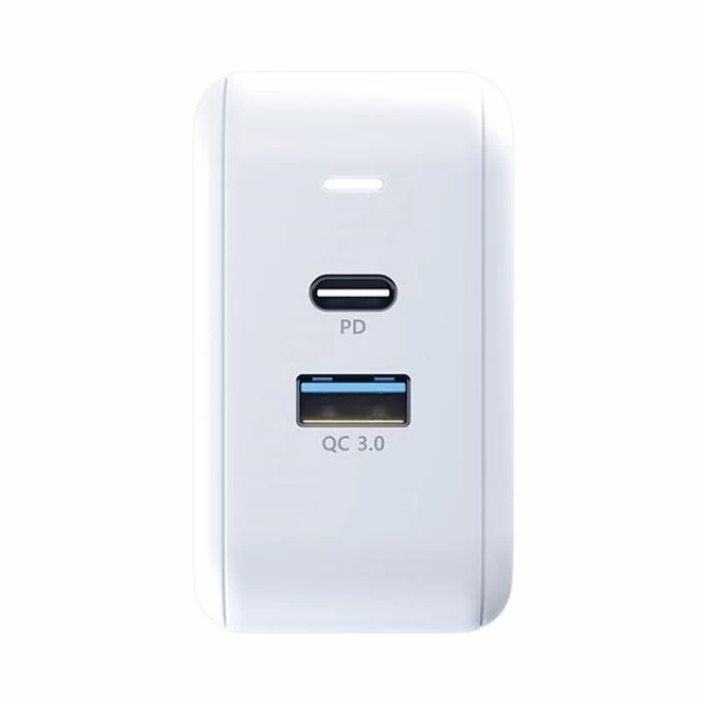 Сетевое зарядное устройство 3mk Hyper Charger QC/PD 68W USB-C | USB-A White (5903108515153)