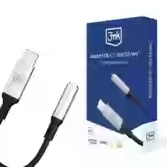Адаптер 3mk USB-C to Jack 3.5 mm Black (5903108518055)