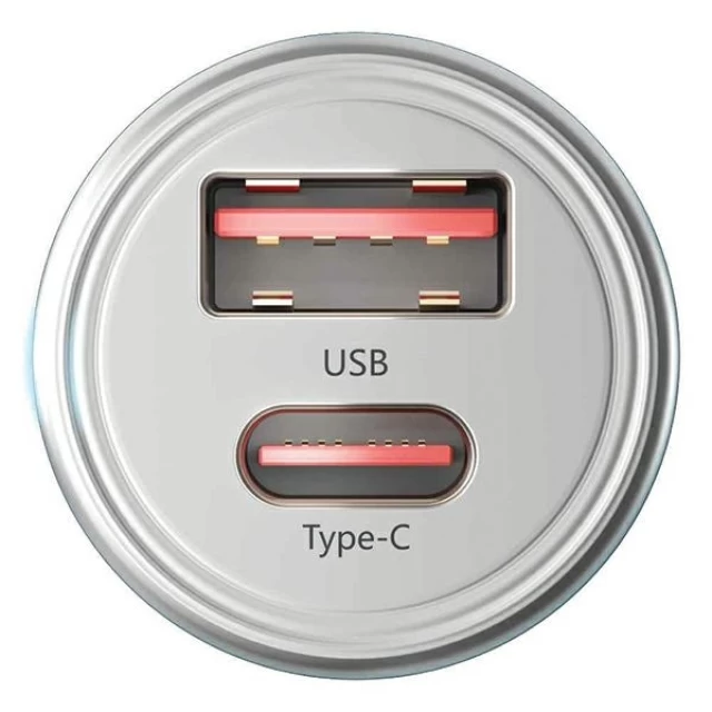 Автомобильное зарядное устройство 3mk HyperCar Charger USB-C | USB-A 45W Grey (5903108527231)