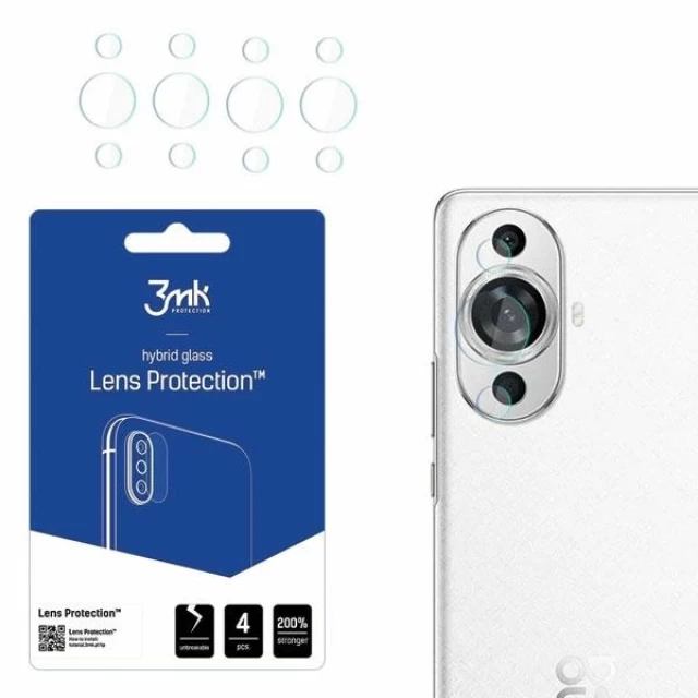 Захисне скло для камери 3mk Lens Protect (4 PCS) для Huawei Nova 11 Pro Clear (5903108528528)