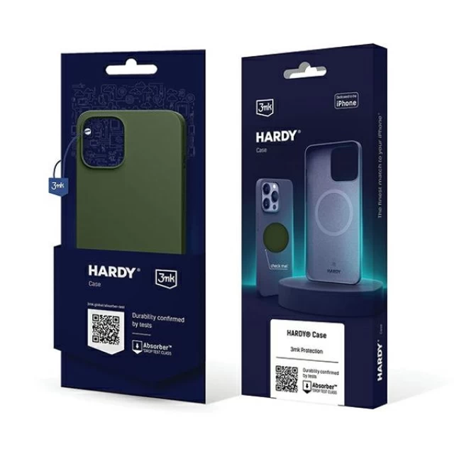 Чохол 3mk Hardy Case для iPhone 15 Plus | 14 Plus Green with MagSafe (5903108540254)