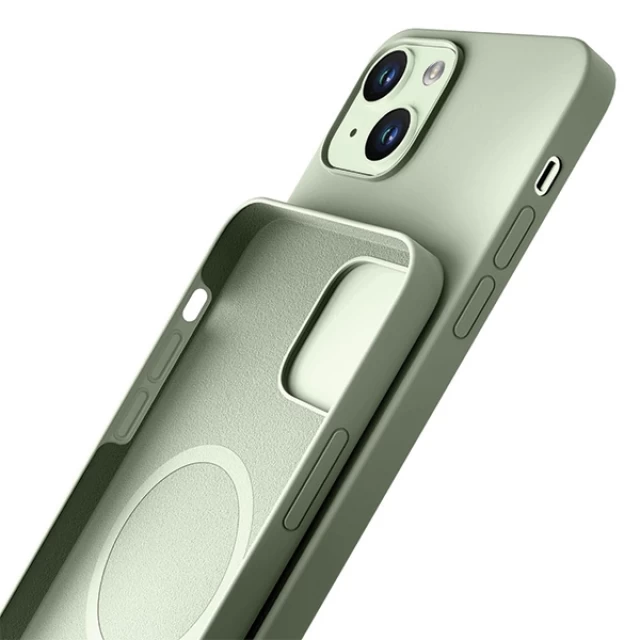 Чехол 3mk Hardy Case для iPhone 15 Green with MagSafe (5903108540278)