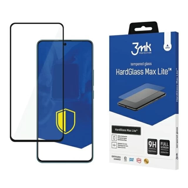 Защитное стекло 3mk HardGlass Max Lite для Xiaomi Redmi Note 13 Black (5903108542104)