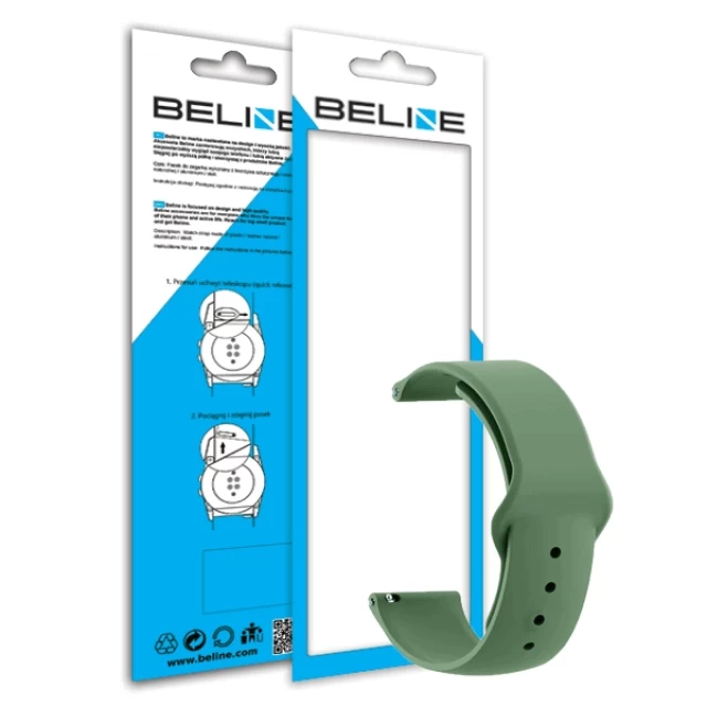 Универсальный ремешок Beline Everyday для Android 22 mm Green (5903919060019)