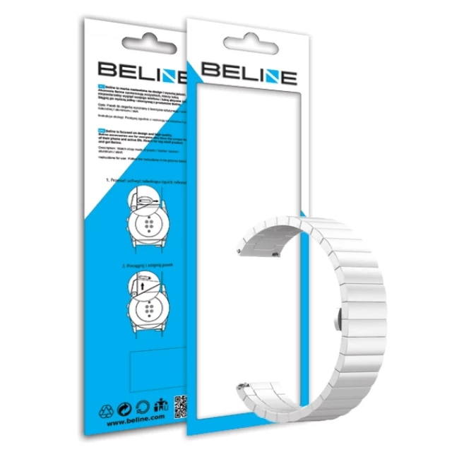 Універсальний ремінець Beline Beauty для Android 20 mm Silver (5903919060194)
