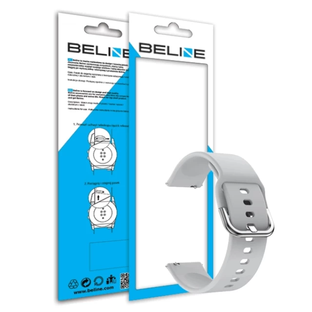 Универсальный ремешок Beline Classic для Android 20 mm Gray (5903919060378)