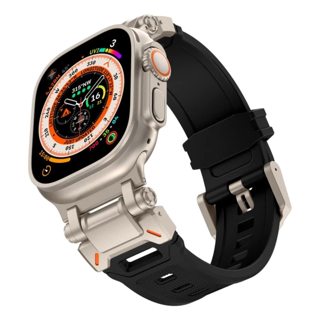 Ремінець Tech-Protect Delta Pro для Apple Watch 49 | 45 | 44 | 42 mm Black/Titanium (5906302307821)