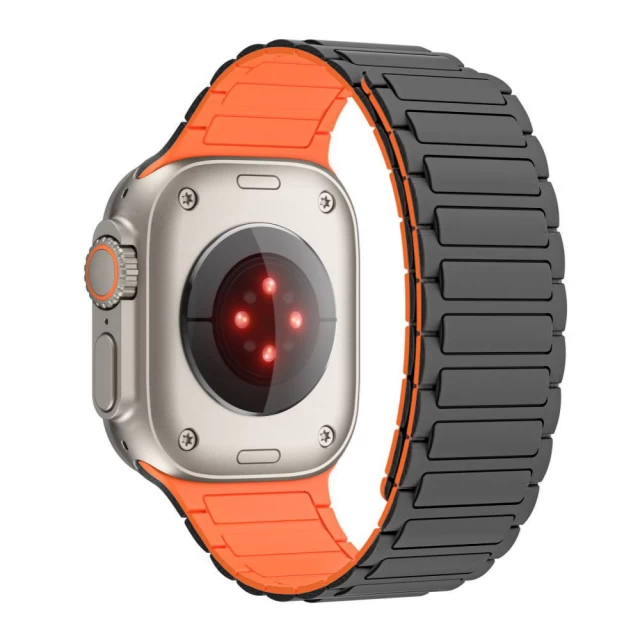 Ремешок Tech-Protect IconBand Magnetic для Apple Watch 49 | 45 | 44 | 42 mm Titanium/Orange (5906302309603)