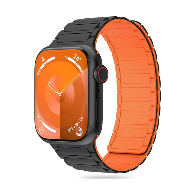 Ремешок Tech-Protect IconBand Magnetic для Apple Watch 49 | 45 | 44 | 42 mm Black/Orange (5906302309627)