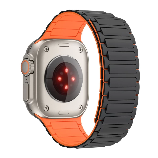 Ремешок Tech-Protect IconBand Magnetic для Apple Watch 49 | 45 | 44 | 42 mm Black/Orange (5906302309627)