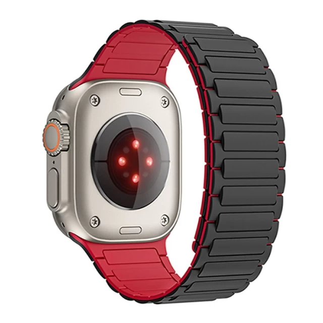 Ремешок Tech-Protect IconBand Magnetic для Apple Watch 49 | 45 | 44 | 42 mm Black/Red (5906302309634)