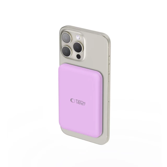 Портативное зарядное устройство Tech-Protect PB10 LifeMag 5000mAh Lilac with MagSafe (5906302310692)