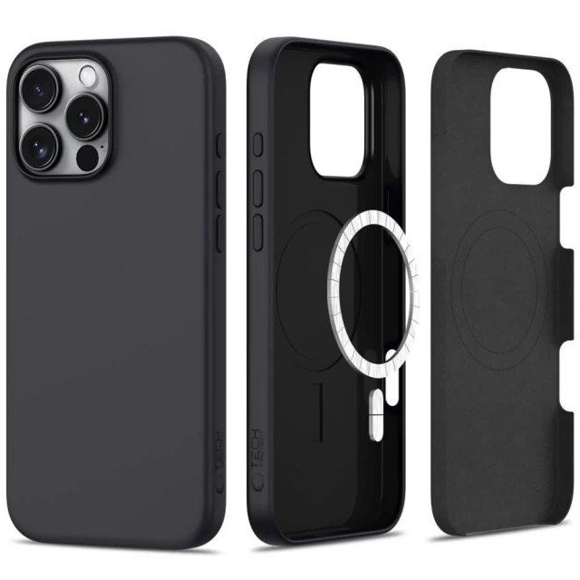 Чохол Tech-Protect Silicone для iPhone 16 Pro Max Matte Black with MagSafe (5906302311774)