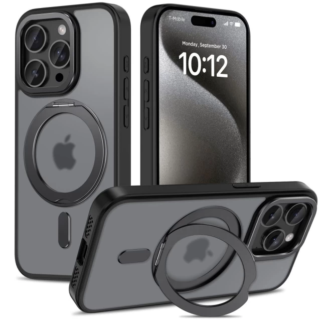 Чехол Tech-Protect MagRing для iPhone 15 Pro Matte Black with MagSafe (5906302312542)