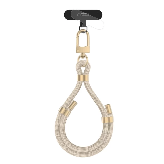 Ремінець Tech-Protect C4S Rope Wrist Strap Beige Gold (5906302312757)