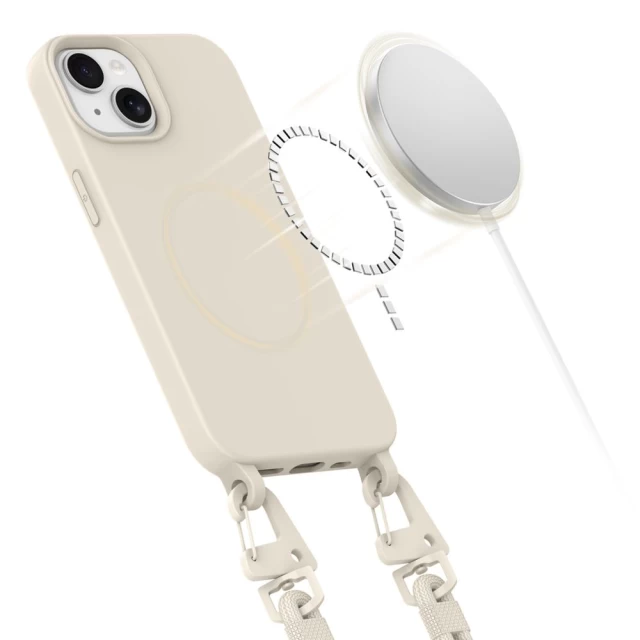 Чехол Tech-Protect MagNecklace для iPhone 15 Cosmic Latte with MagSafe (5906302313105)