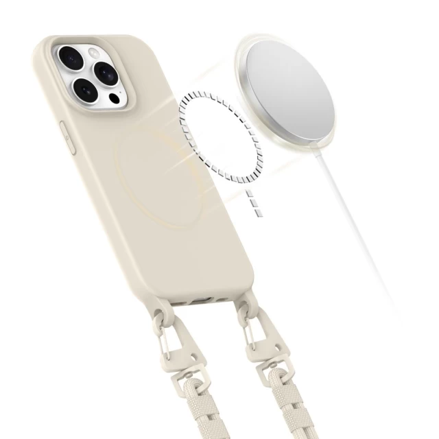 Чехол Tech-Protect MagNecklace для iPhone 15 Pro Cosmic Latte with MagSafe (5906302313136)