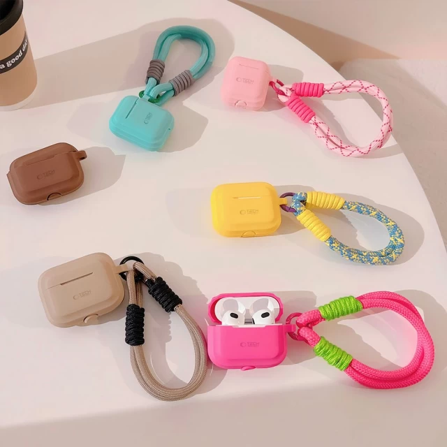 Чохол для навушників Tech-Protect Silicone Rope для AirPods Pro 2 | 1 Cafe Latte (5906302313235)