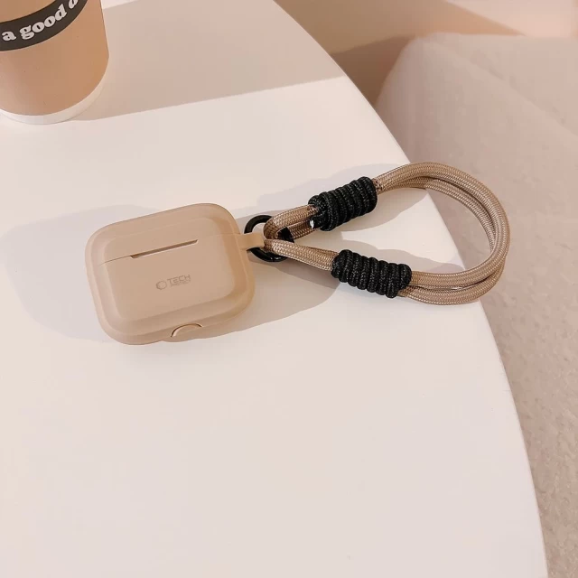 Чохол для навушників Tech-Protect Silicone Rope для AirPods Pro 2 | 1 Cafe Latte (5906302313235)