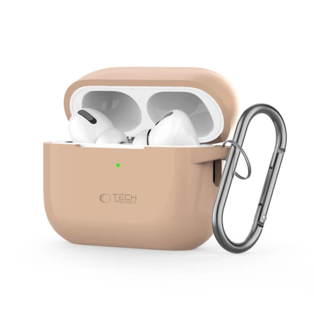 Чохол для навушників Tech-Protect Silicone Hook для AirPods Pro 2 | 1 Cafe Latte (5906302313280)