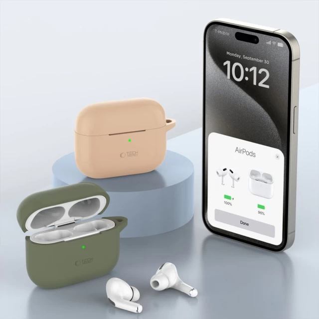 Чохол для навушників Tech-Protect Silicone Hook для AirPods Pro 2 | 1 Cafe Latte (5906302313280)