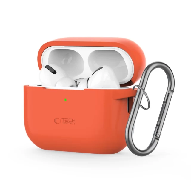 Чохол для навушників Tech-Protect Silicone Hook для AirPods Pro 2 | 1 Neon Orange (5906302313358)