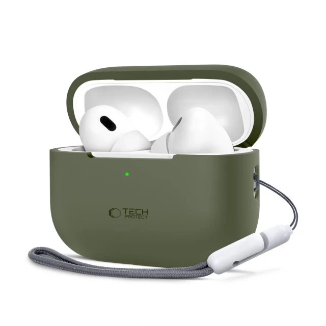 Чехол для наушников Tech-Protect Silicone для AirPods Pro 2 | 1 Olive Green (5906302313693)