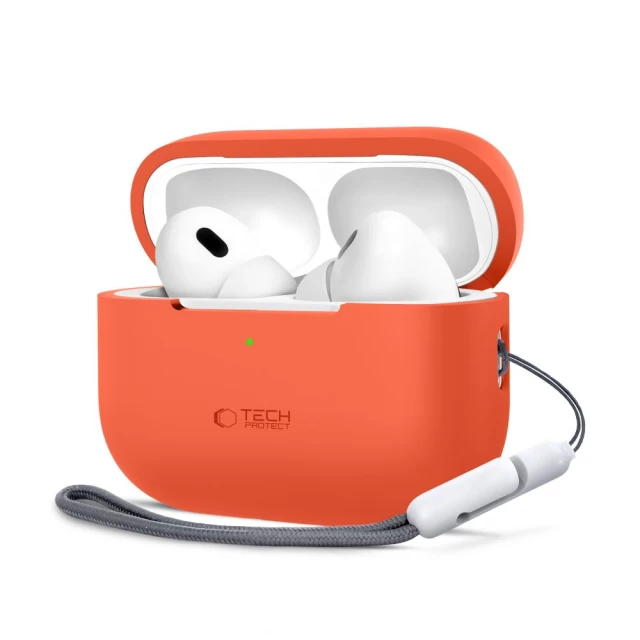 Чехол для наушников Tech-Protect Silicone для AirPods Pro 2 | 1 Neon Orange (5906302313716)