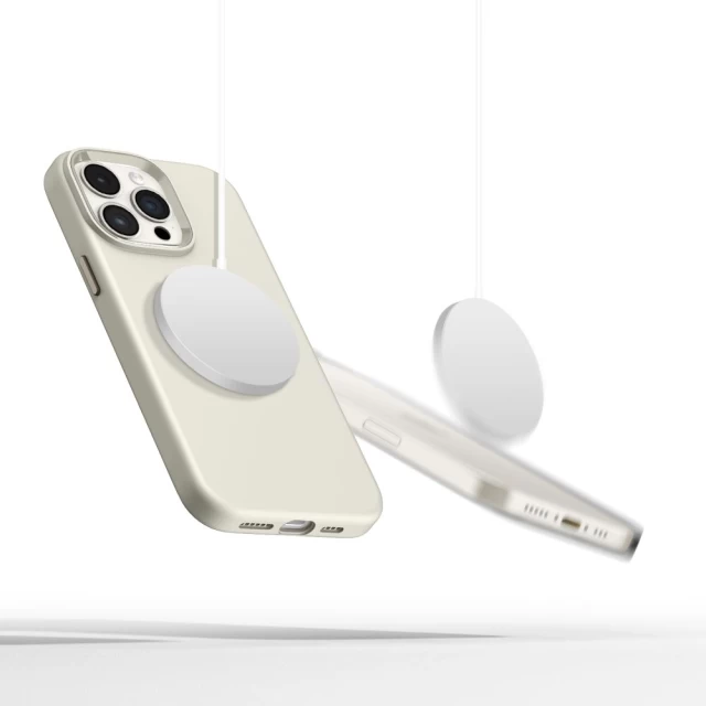 Чохол Tech-Protect Silicone Pure для iPhone 15 Pro Cosmic Latte with MagSafe (5906302321865)