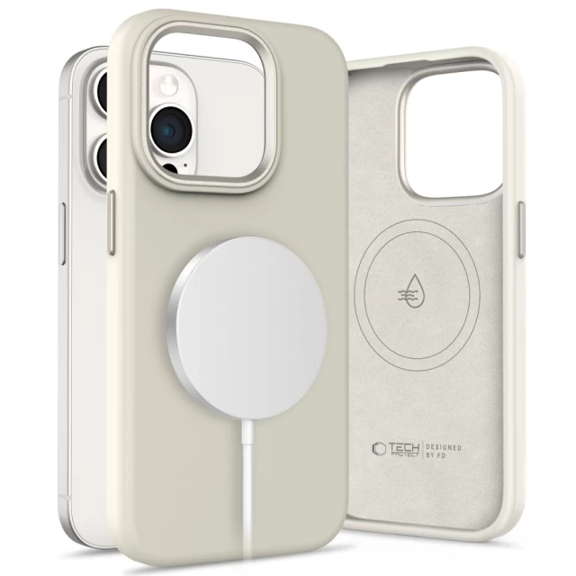 Чехол Tech-Protect Silicone Pure для iPhone 15 Pro Max Cosmic Latte with MagSafe (5906302321872)