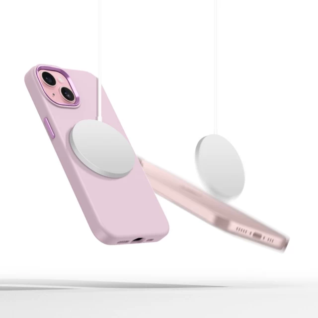 Чохол Tech-Protect Silicone Pure для iPhone 15 Pink Pearl with MagSafe (5906302321995)