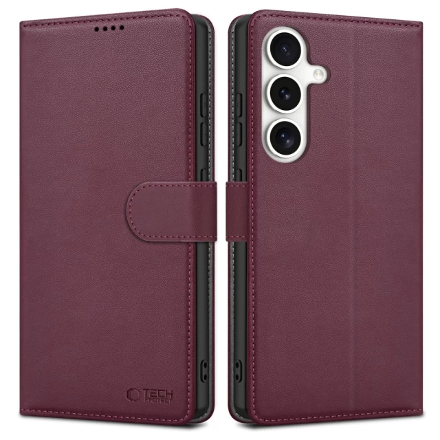 Чохол-книжка Tech-Protect Wallet для Samsung Galaxy S25 Mulberry (5906302322121)