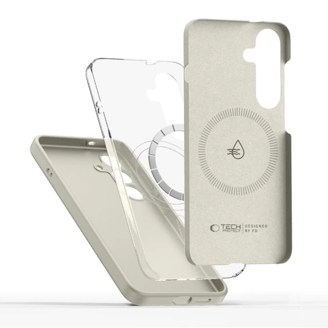 Чохол Tech-Protect Liquid Silicone для Samsung Galaxy S25 Cosmic Latte with MagSafe (5906302322152)