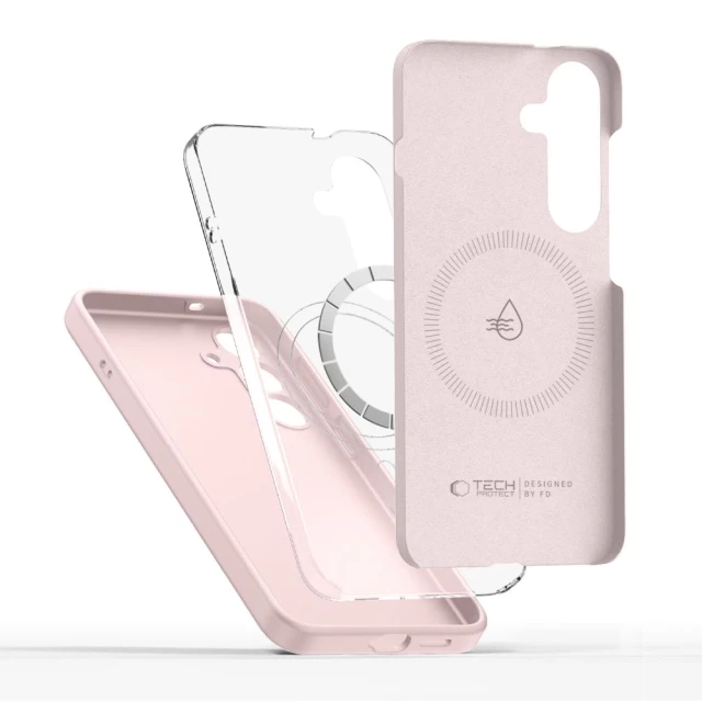 Чохол Tech-Protect Liquid Silicone для Samsung Galaxy S25 Pink Pearl with MagSafe (5906302322169)