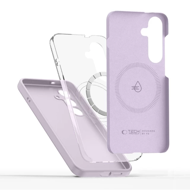 Чохол Tech-Protect Liquid Silicone для Samsung Galaxy S25 Mauve with MagSafe (5906302322176)