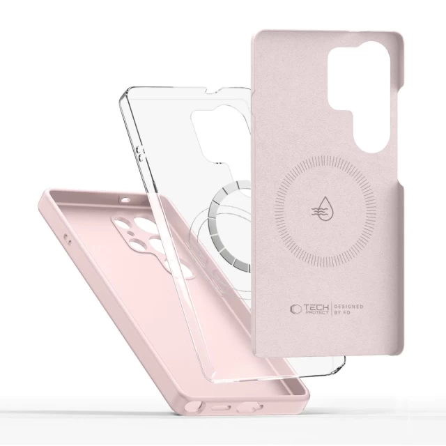 Чохол Tech-Protect Liquid Silicone для Samsung Galaxy S25 Ultra Pink Pearl with MagSafe (5906302322466)