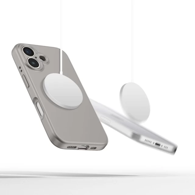 Чехол Tech-Protect Liquid Silicone для iPhone 16 Stone Grey with MagSafe (5906302322503)