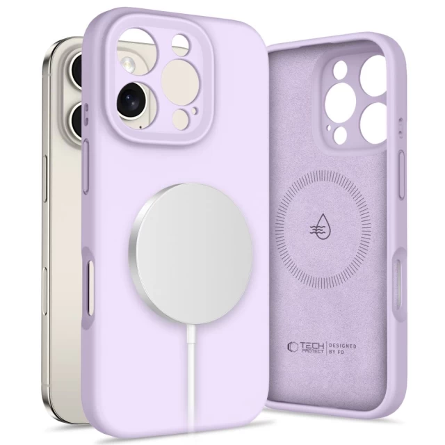 Чехол Tech-Protect Liquid Silicone для iPhone 16 Pro Max Mauve with MagSafe (5906302322596)