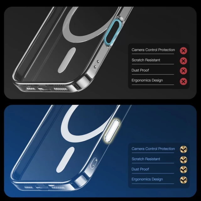 Чохол Tech-Protect Flexair Hybrid CC для iPhone 16 Clear with MagSafe (5906302322671)