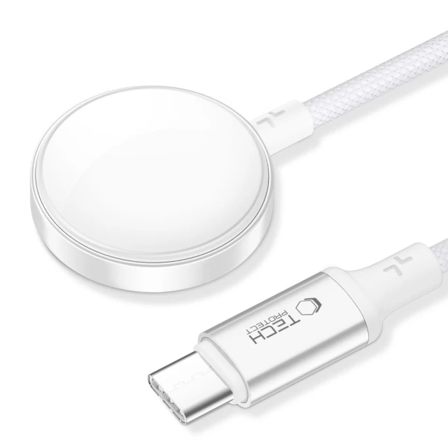 Зарядный кабель Tech-Protect MC02 UltraBoost USB-C для Apple Watch 1 m White (5906302360086)