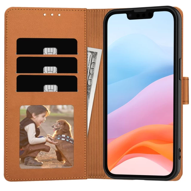 Чехол-книжка Tech-Protect Wallet для iPhone 16e Saddle Brown (5906302360321)