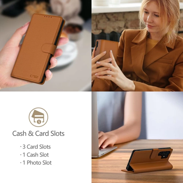 Чехол-книжка Tech-Protect Wallet для iPhone 16e Saddle Brown (5906302360321)